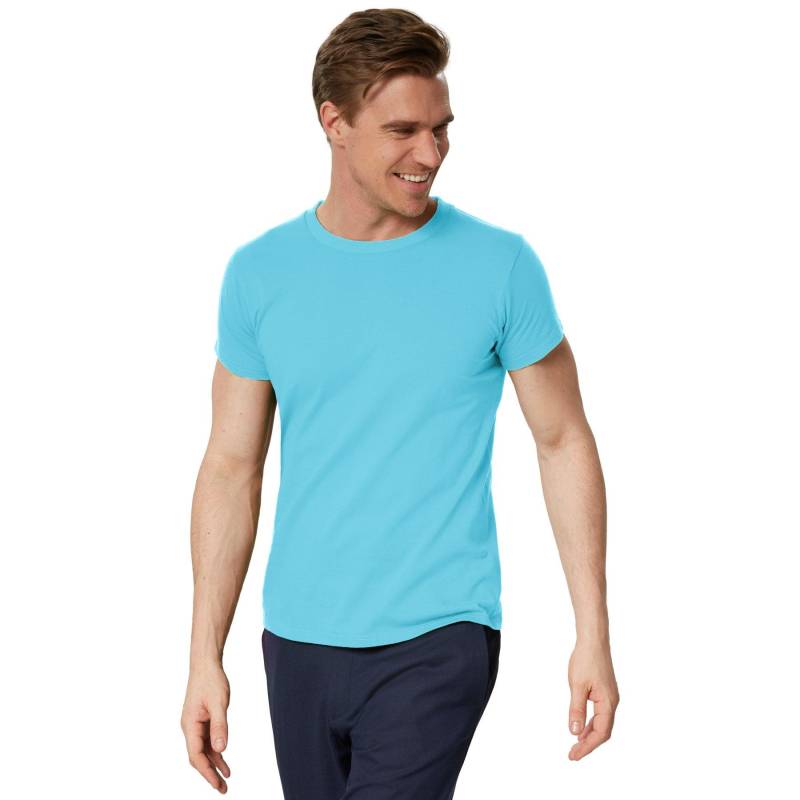 T-shirt Männer Herren Hellblau XL von Tectake