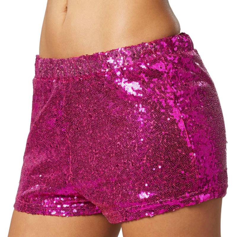 Tectake - Pailletten-Shorts, für Damen, Pink, Größe XXL von Tectake