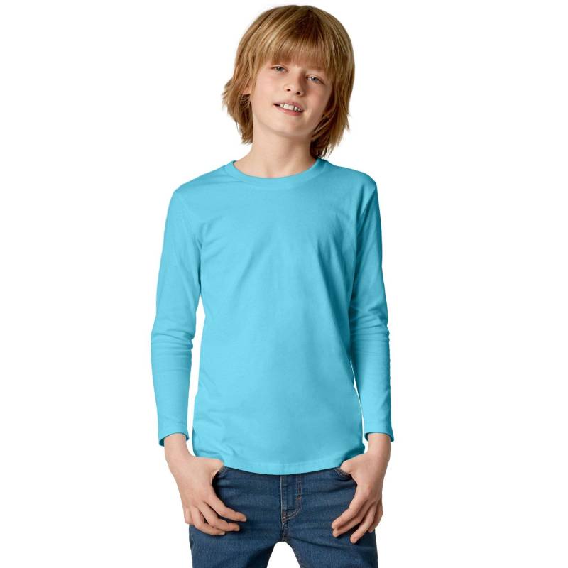 Langarm-shirt Kinder Jungen Hellblau 104 von Tectake