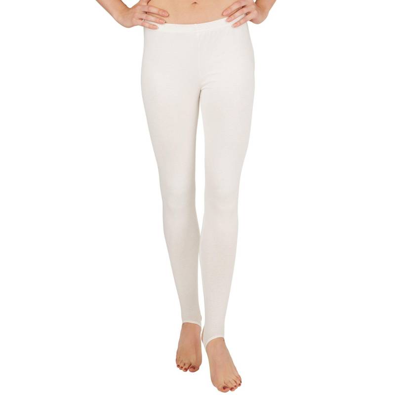 Frauen Steg-leggings Damen Weiss L von Tectake