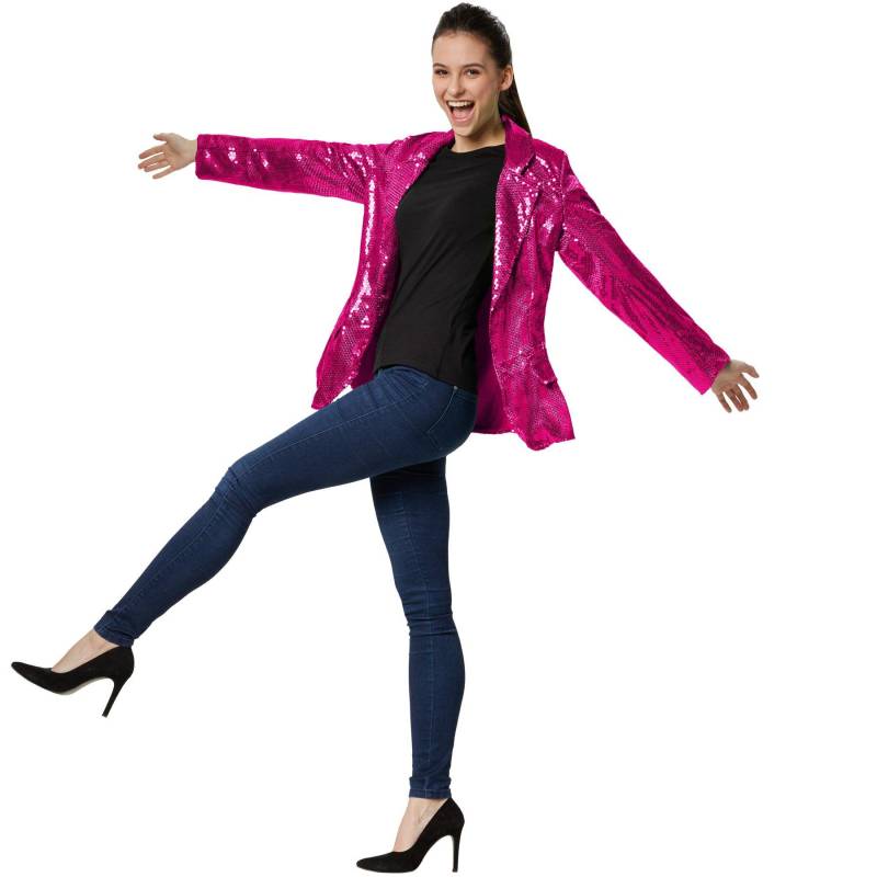 Tectake - Pailletten-Jackett, für Damen, Pink, Größe XL von Tectake