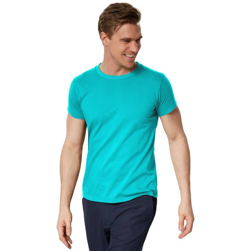 T-shirt Männer Herren Türkisblau XL von Tectake