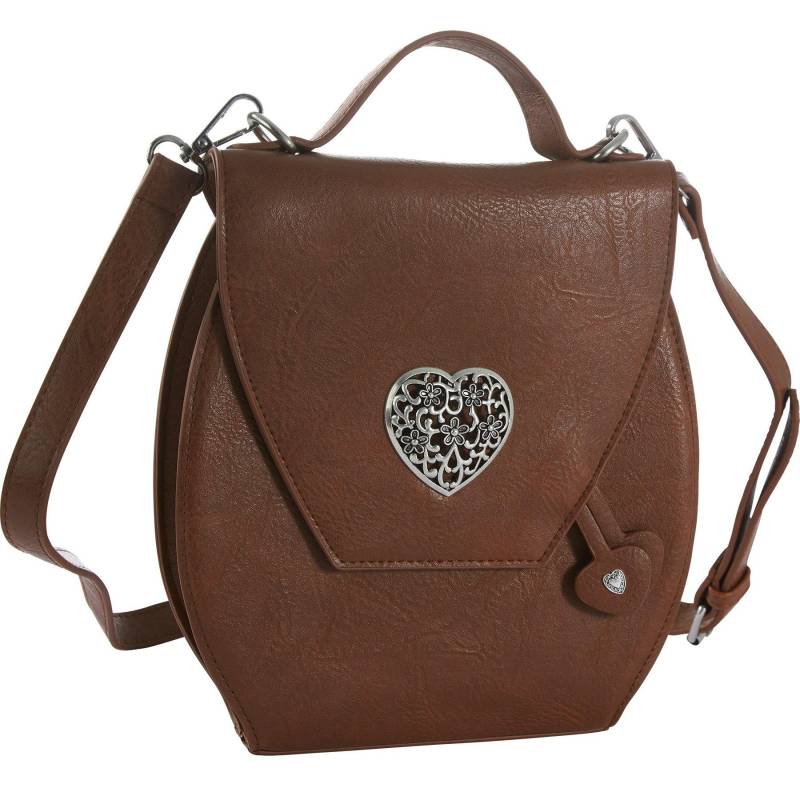 Handtasche Herzmadl Damen Braun M von Tectake