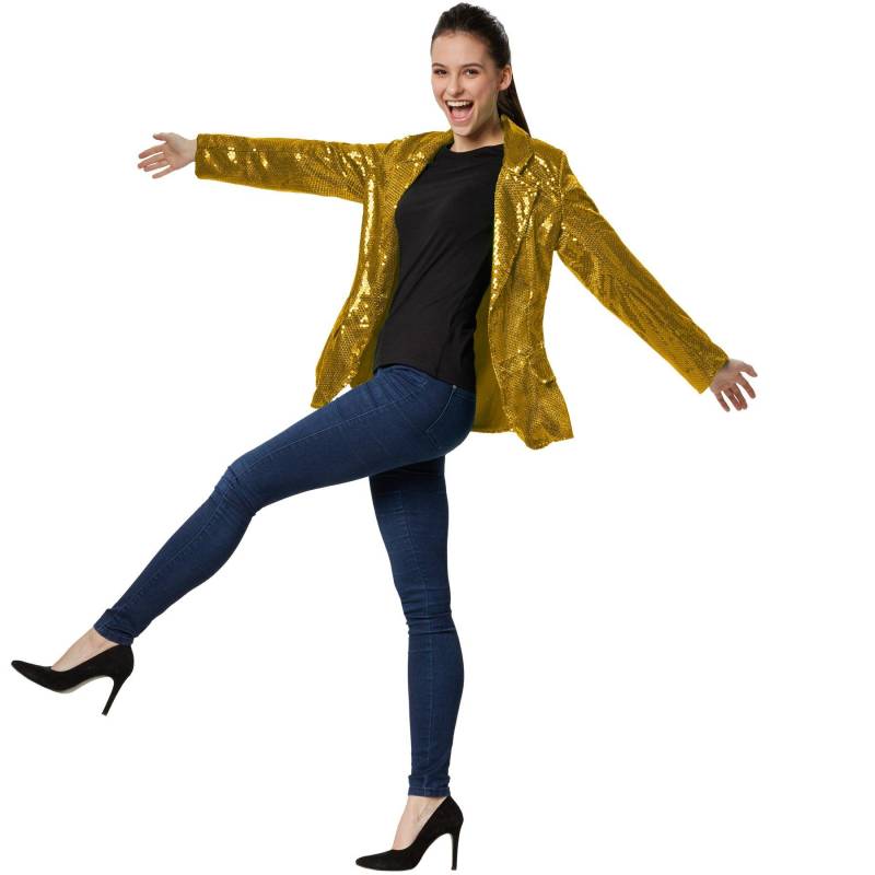 Pailletten-jackett Damen Gold XXL von Tectake