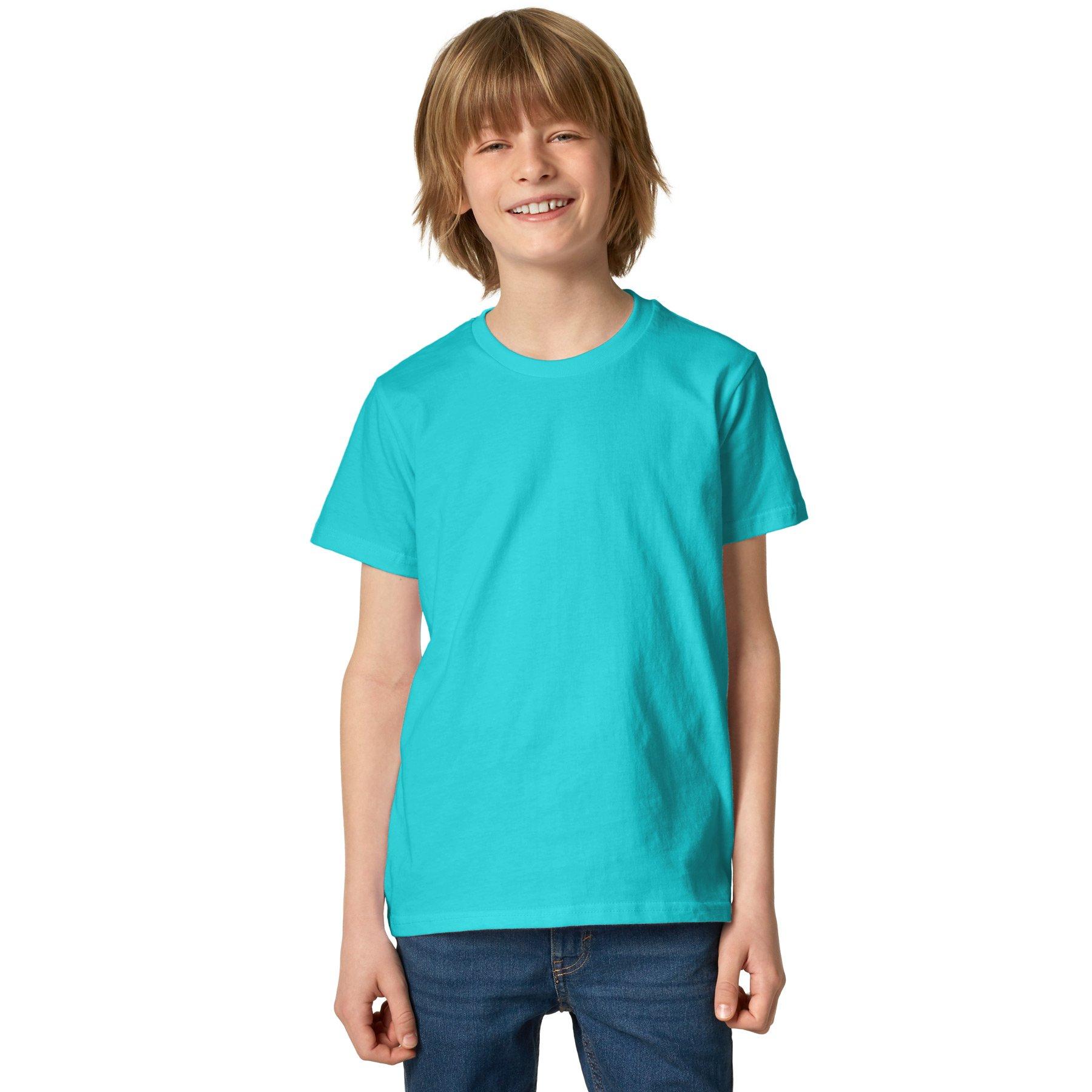 T-shirt Kinder Jungen Türkisblau 140 von Tectake