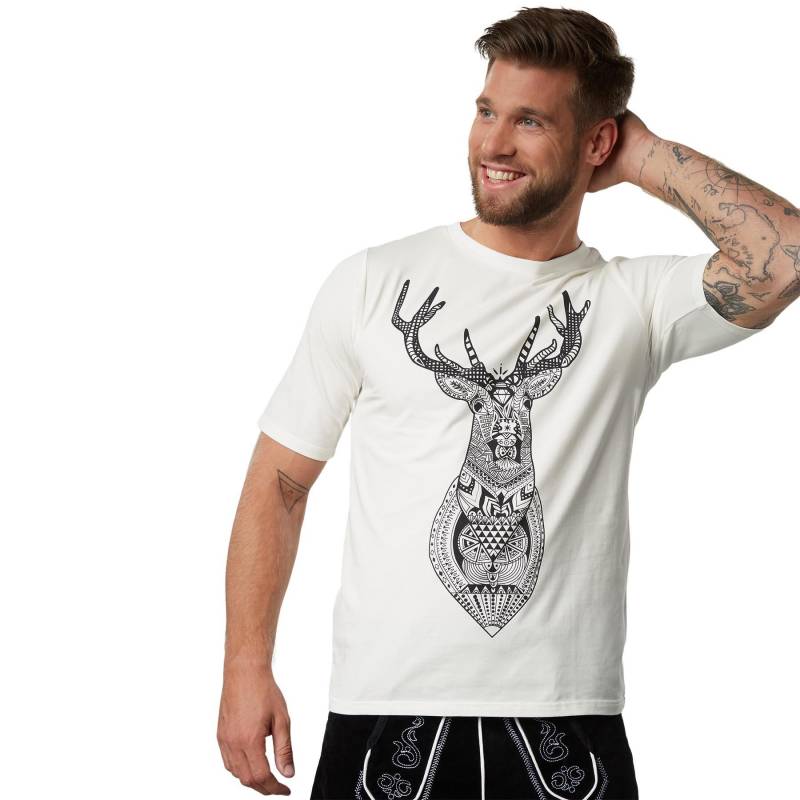 T-shirt Platzhirsch Herren Weiss XL von Tectake