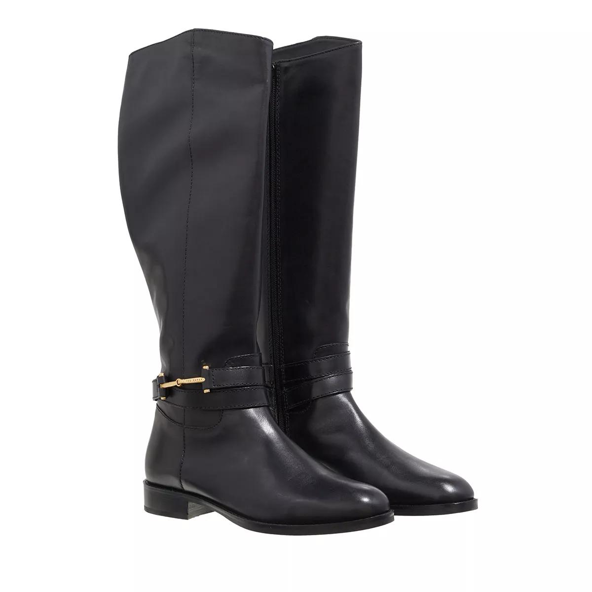 Ted Baker Boots & Stiefeletten - Rydier Hinge Leather Knee High Boot - Gr. 36 (EU) - in Schwarz - für Damen von Ted Baker