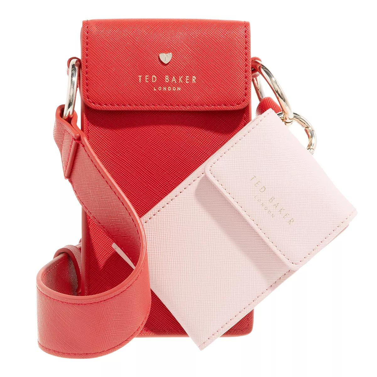 Ted Baker Umhängetasche - Shamih Studded Heart Pouch And Card Holder - Gr. unisize - in Rot - für Damen