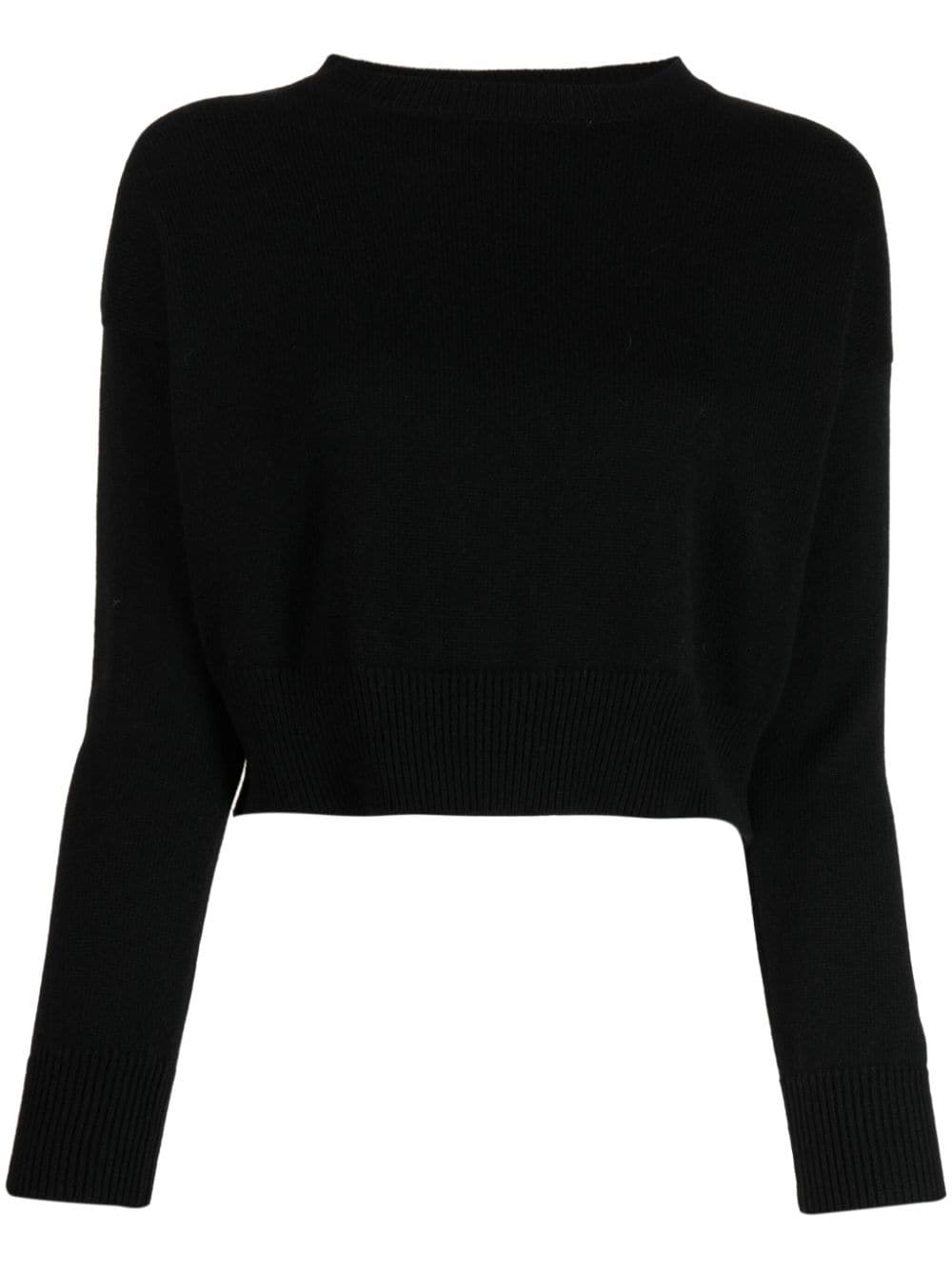 Teddy Cashmere Genova cropped cashmere jumper - Black von Teddy Cashmere