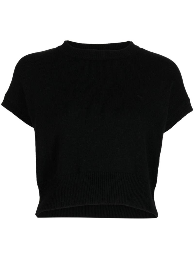 Teddy Cashmere Genova sleeveless cropped cashmere jumper - Black von Teddy Cashmere