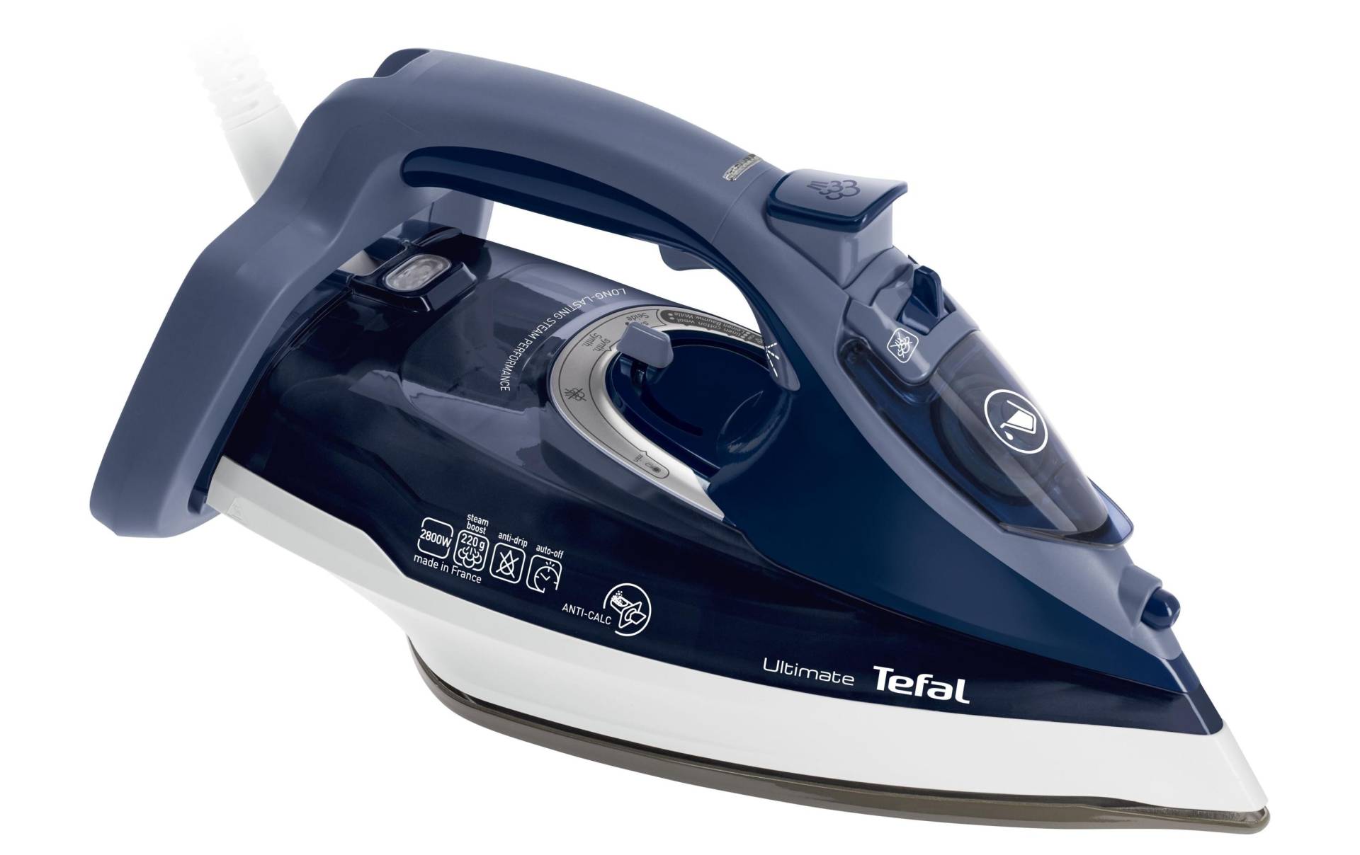 Tefal Dampfbügeleisen »Ultimate Anti-Calc FV9736 Blau/Weiss«, 2400 W von Tefal