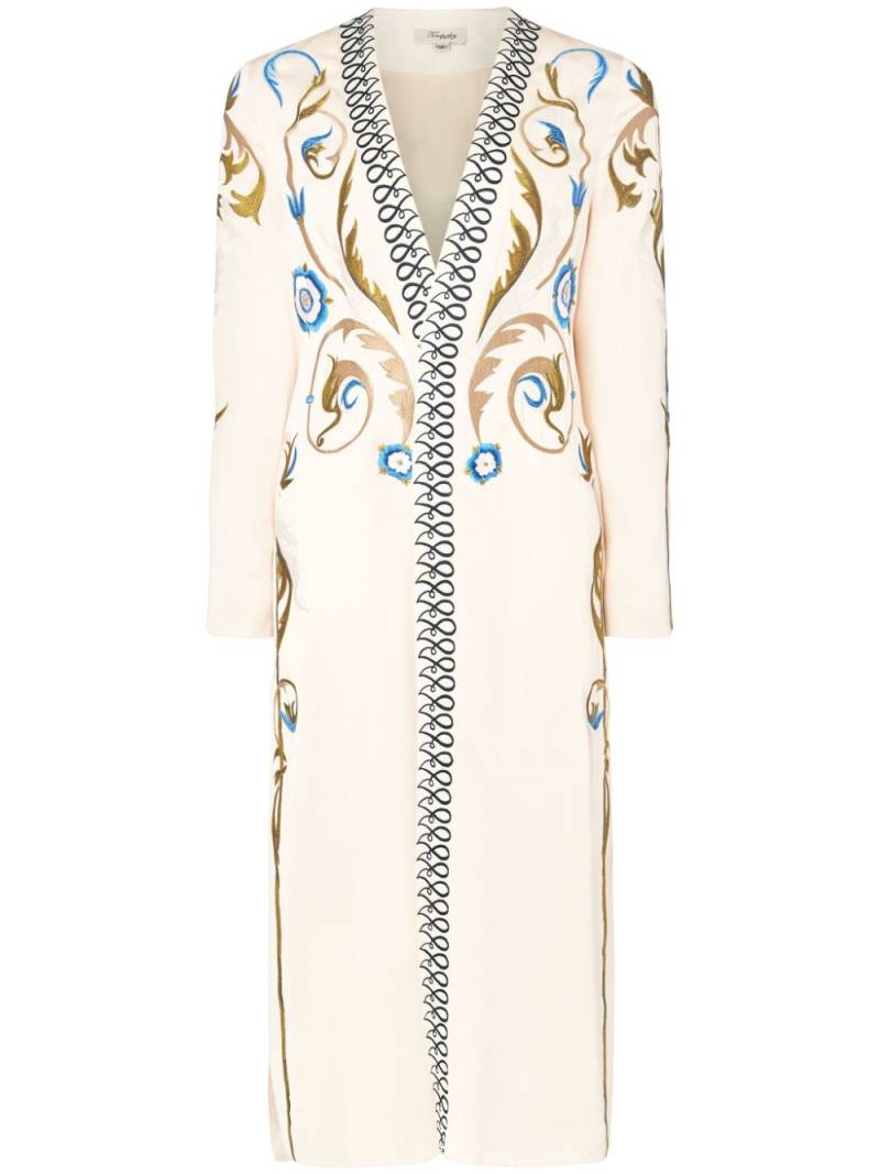 Temperley London Alessia embroidered coat - Neutrals von Temperley London