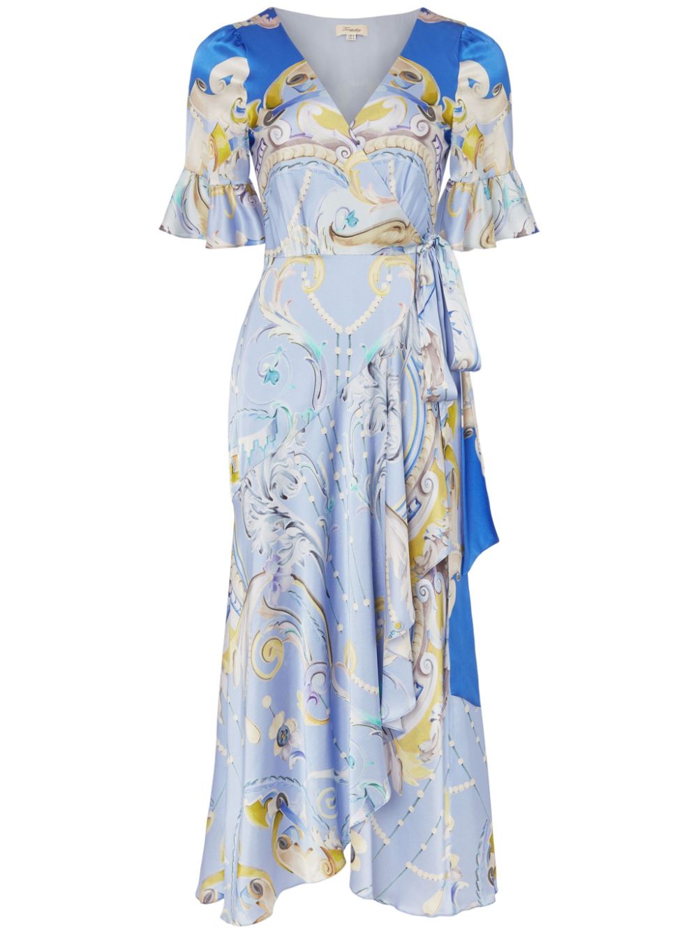 Temperley London Carline-print wrap dress - Blue von Temperley London