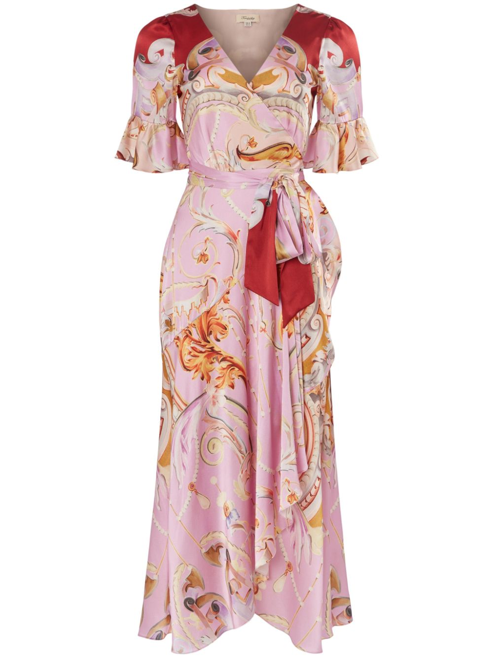 Temperley London Carline-print wrap dress - Pink von Temperley London