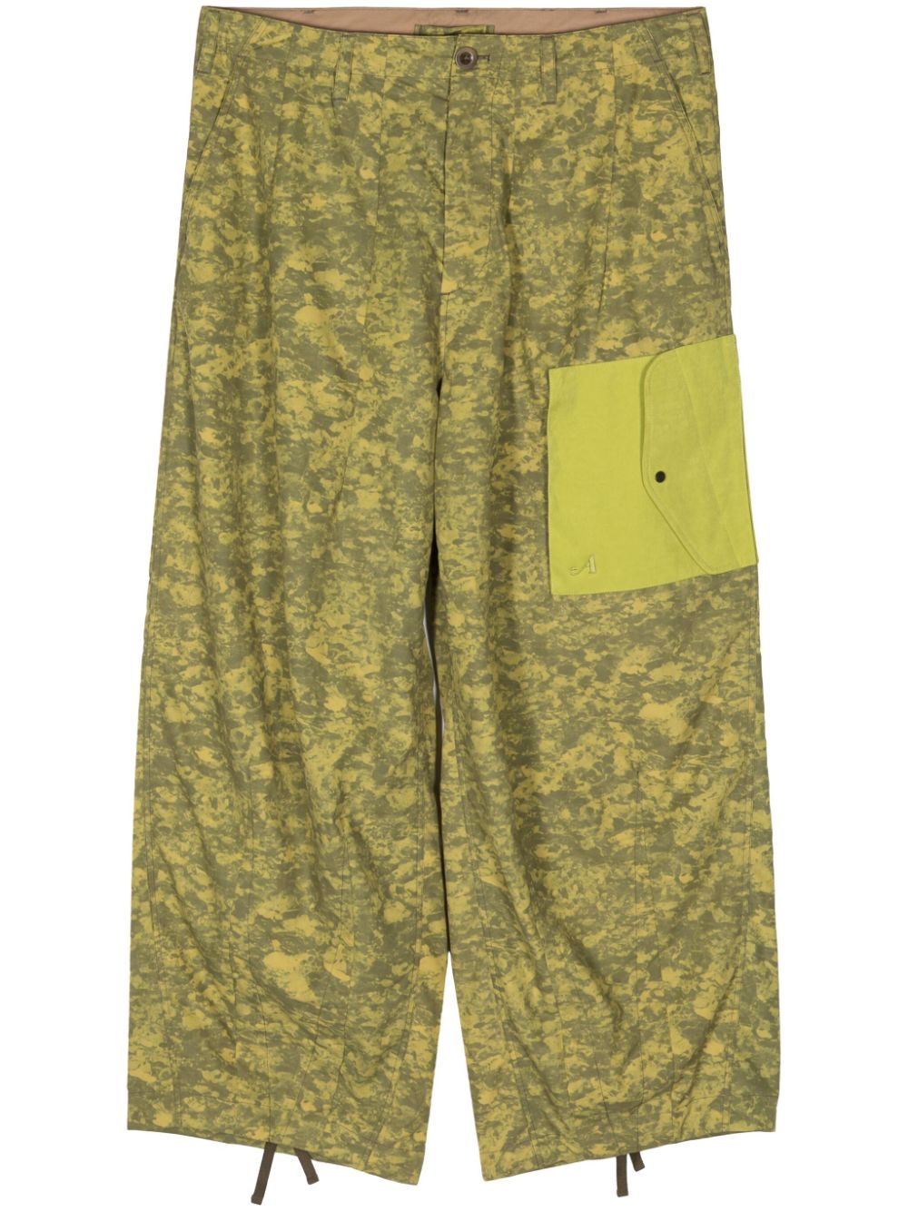 Ten C camouflage-print wide-leg trousers - Green von Ten C