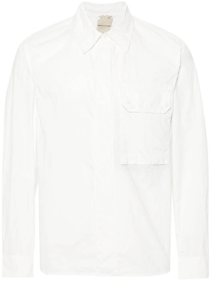 Ten C classic-collar garment-dyed shirt - White von Ten C