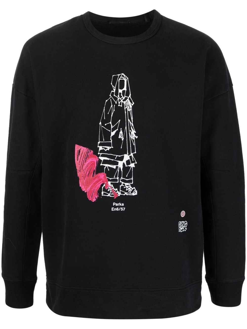 Ten C graphic-print crew neck jumper - Black von Ten C