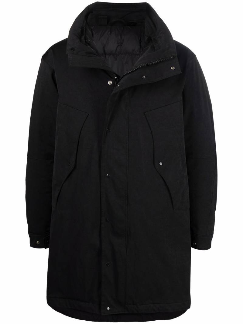 Ten C hooded padded down coat - Black von Ten C