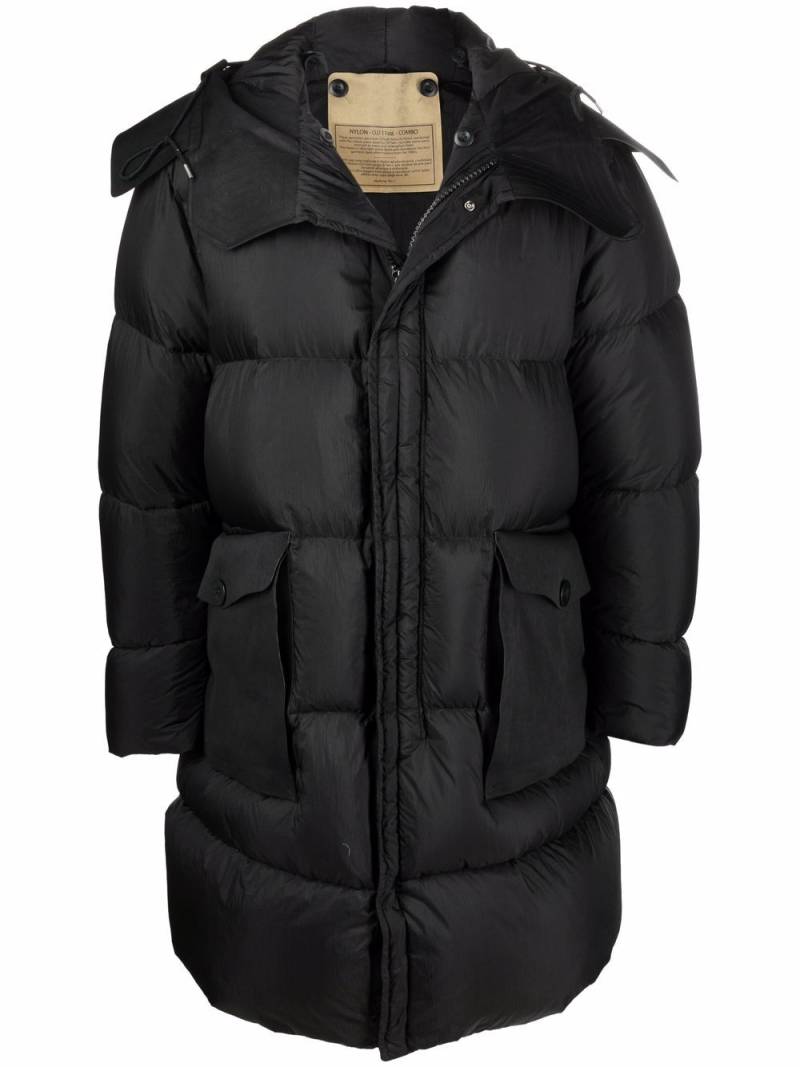 Ten C hooded puffer coat - Black von Ten C