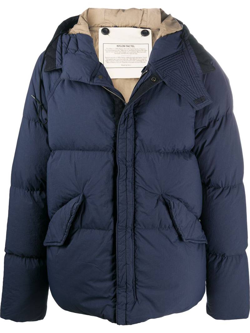 Ten C padded hooded jacket - Blue von Ten C