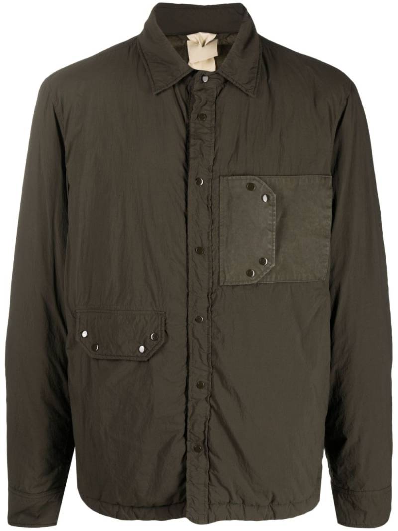 Ten C padded press-stud shirt jacket - Green von Ten C