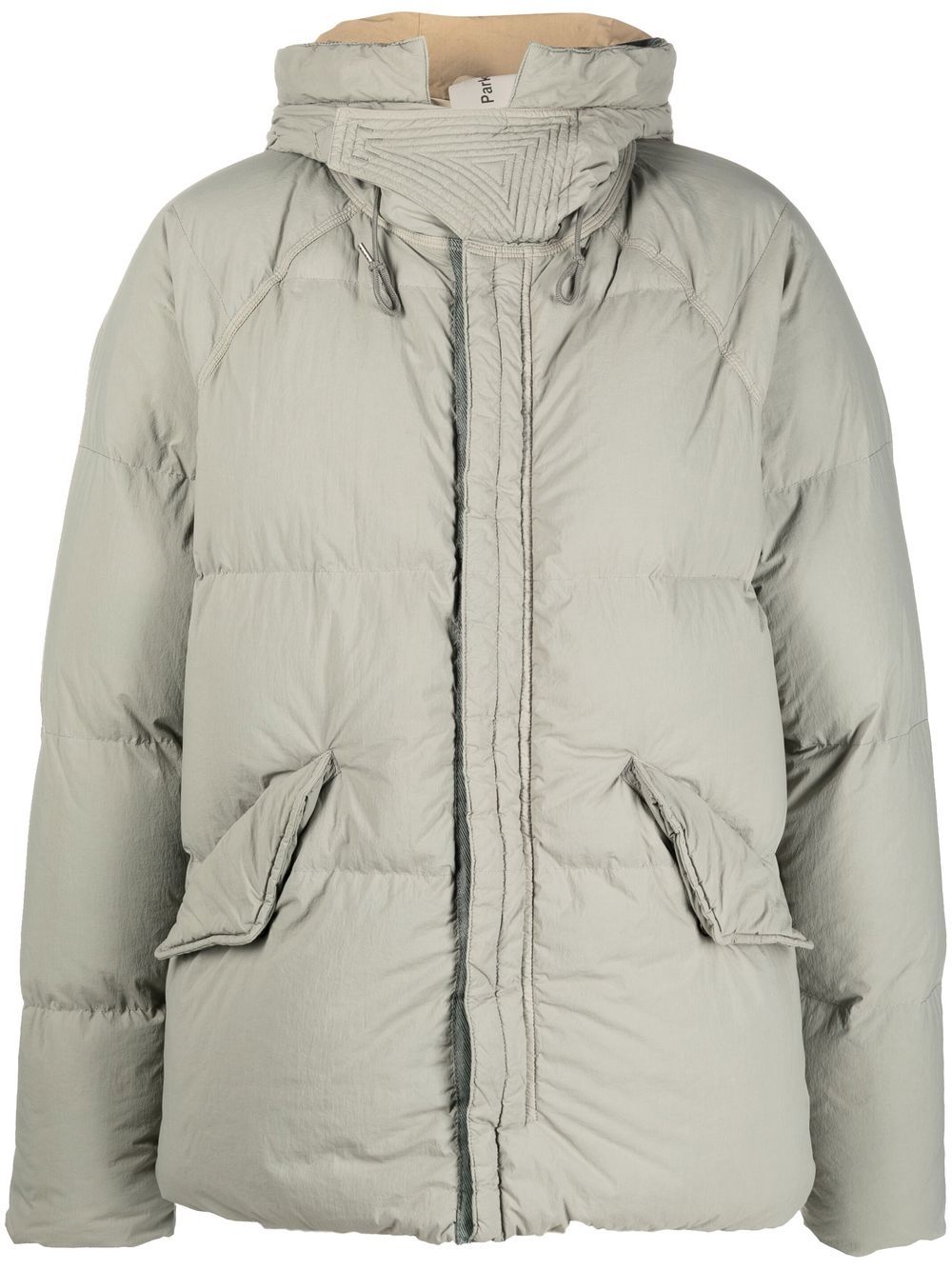 Ten C zip-up padded down jacket - Grey von Ten C