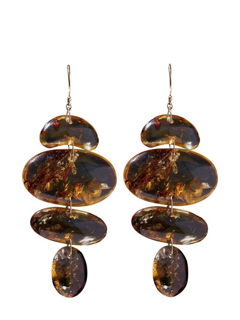 Ten Thousand Things 18kt yellow gold Totem amber earrings von Ten Thousand Things