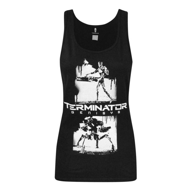 Terminator - Tanktop mit GenisysGraffiti, für Damen, Schwarz, Größe L von Terminator