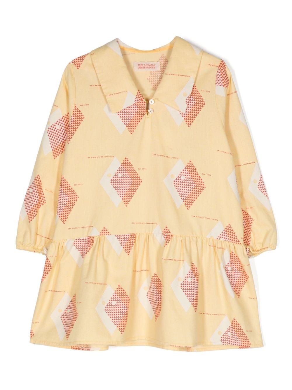 The Animals Observatory Albatross geometric-printed dress - Yellow von The Animals Observatory