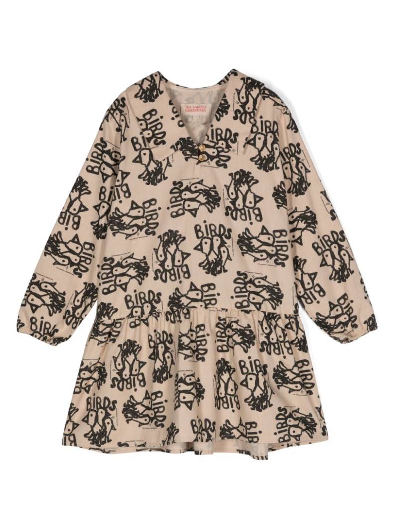 The Animals Observatory Albatross printed dress - Neutrals von The Animals Observatory