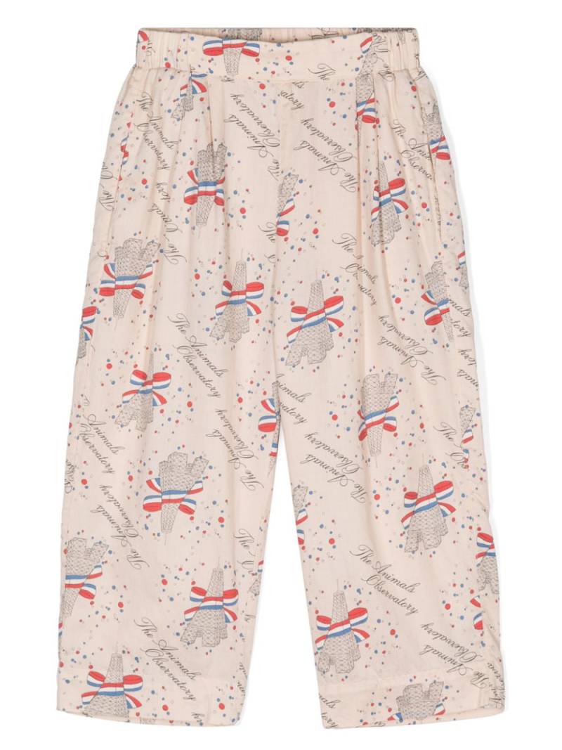 The Animals Observatory Antelope Eiffel-print trousers - Pink von The Animals Observatory