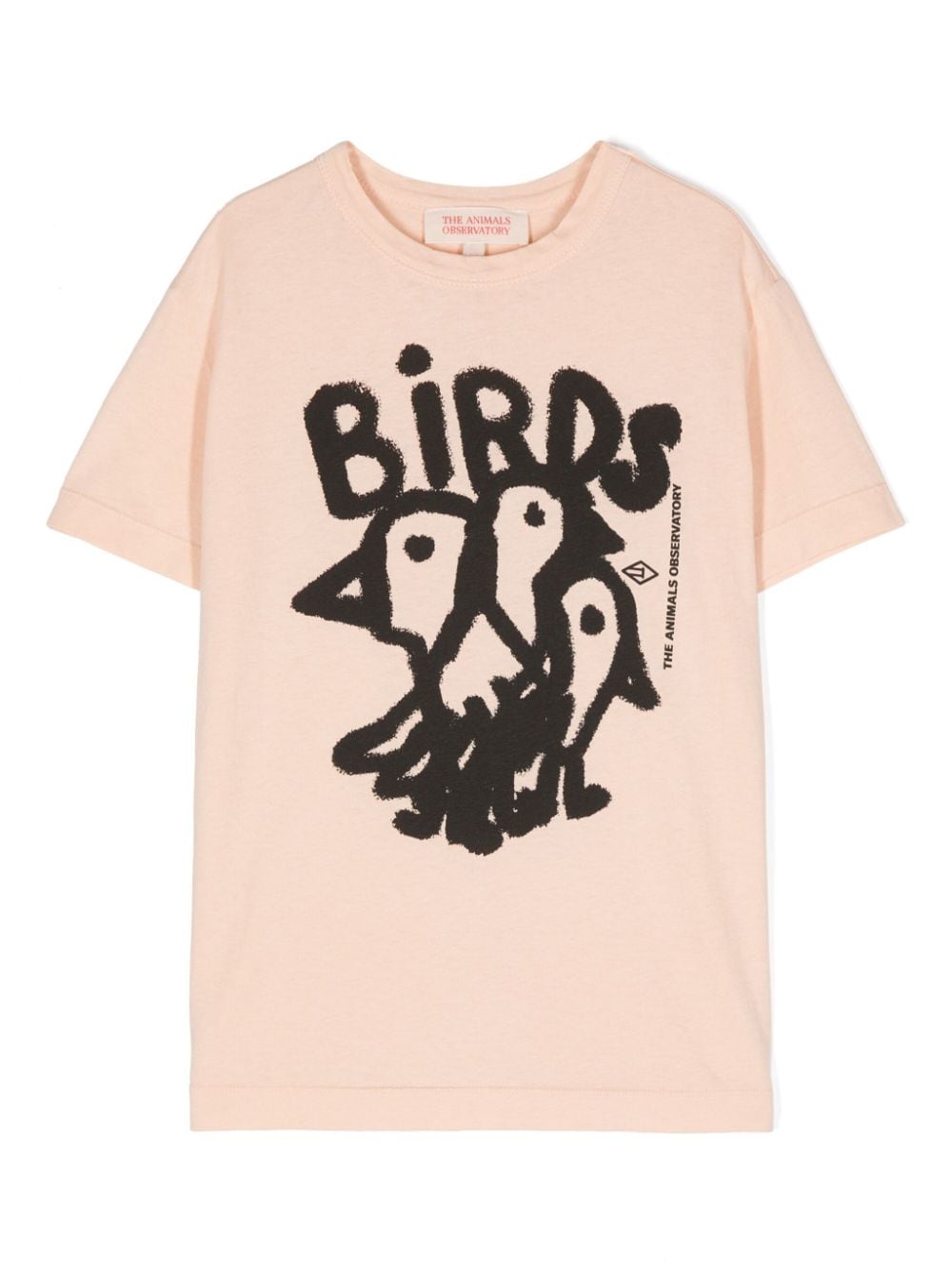 The Animals Observatory Birds Rooster cotton T-shirt - Pink von The Animals Observatory