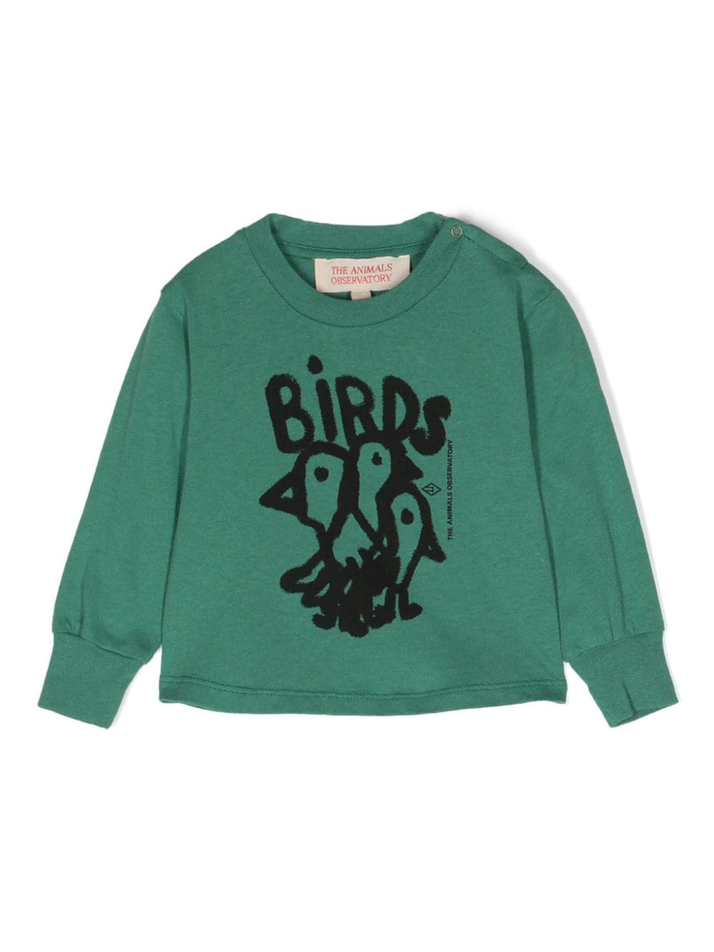 The Animals Observatory Birds-print long-sleeve T-shirt - Green von The Animals Observatory