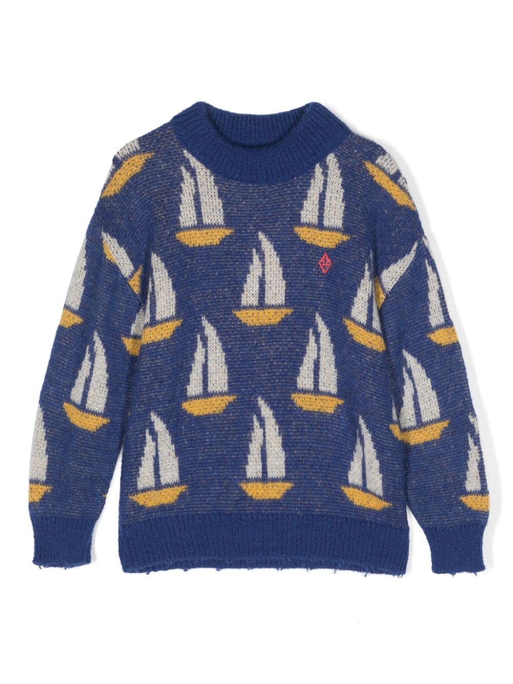 The Animals Observatory Bull intarsia-knit jumper - Blue von The Animals Observatory