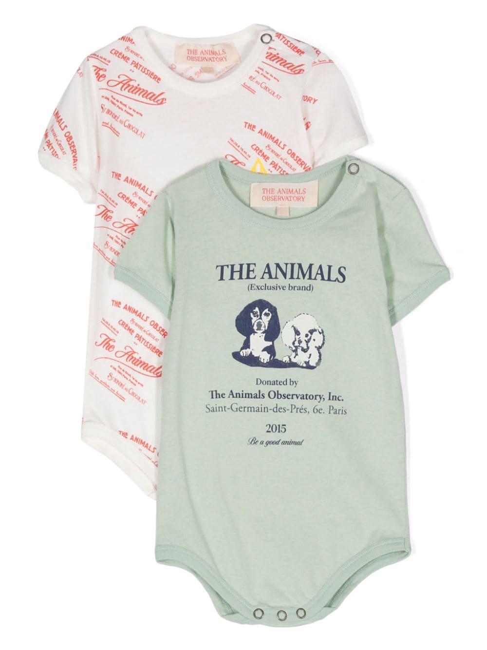 The Animals Observatory Chimpanzee organic cotton bodies (pack of two) - Blue von The Animals Observatory