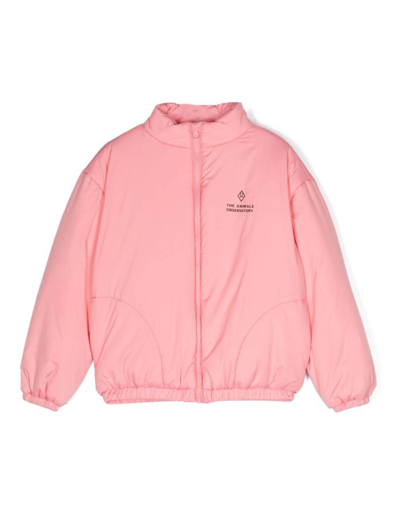 The Animals Observatory Crocodile padded jacket - Pink von The Animals Observatory