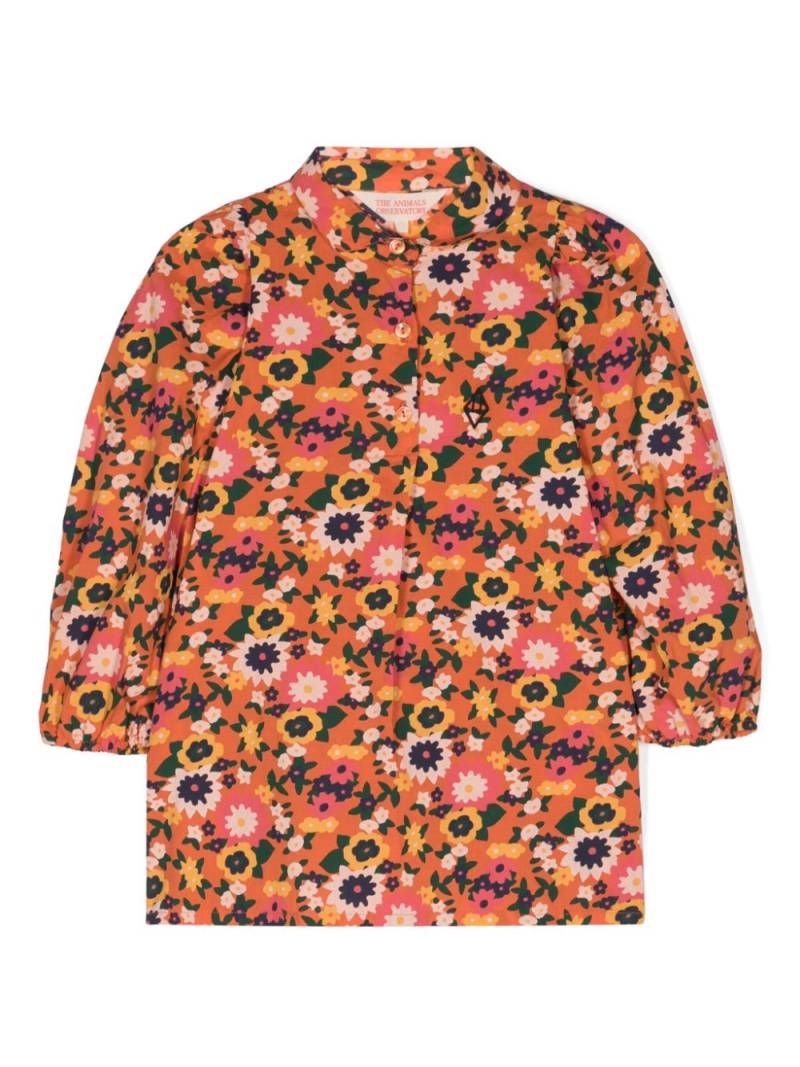 The Animals Observatory Cuckoo floral-print blouse - Orange von The Animals Observatory