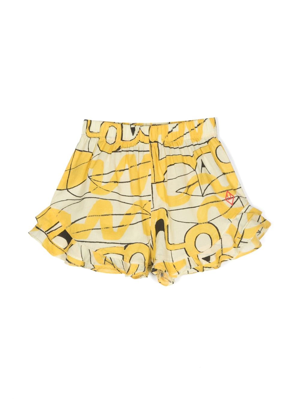 The Animals Observatory Dove ruffled shorts - Yellow von The Animals Observatory