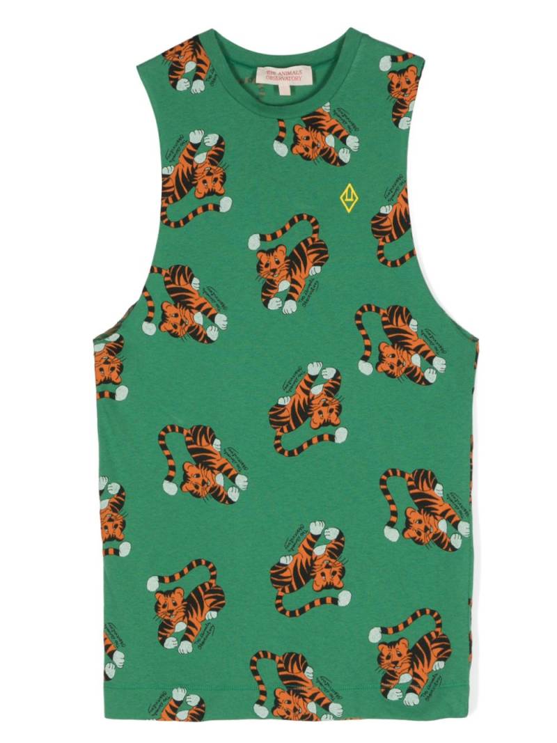 The Animals Observatory Gazel graphic-print tank dress - Green von The Animals Observatory