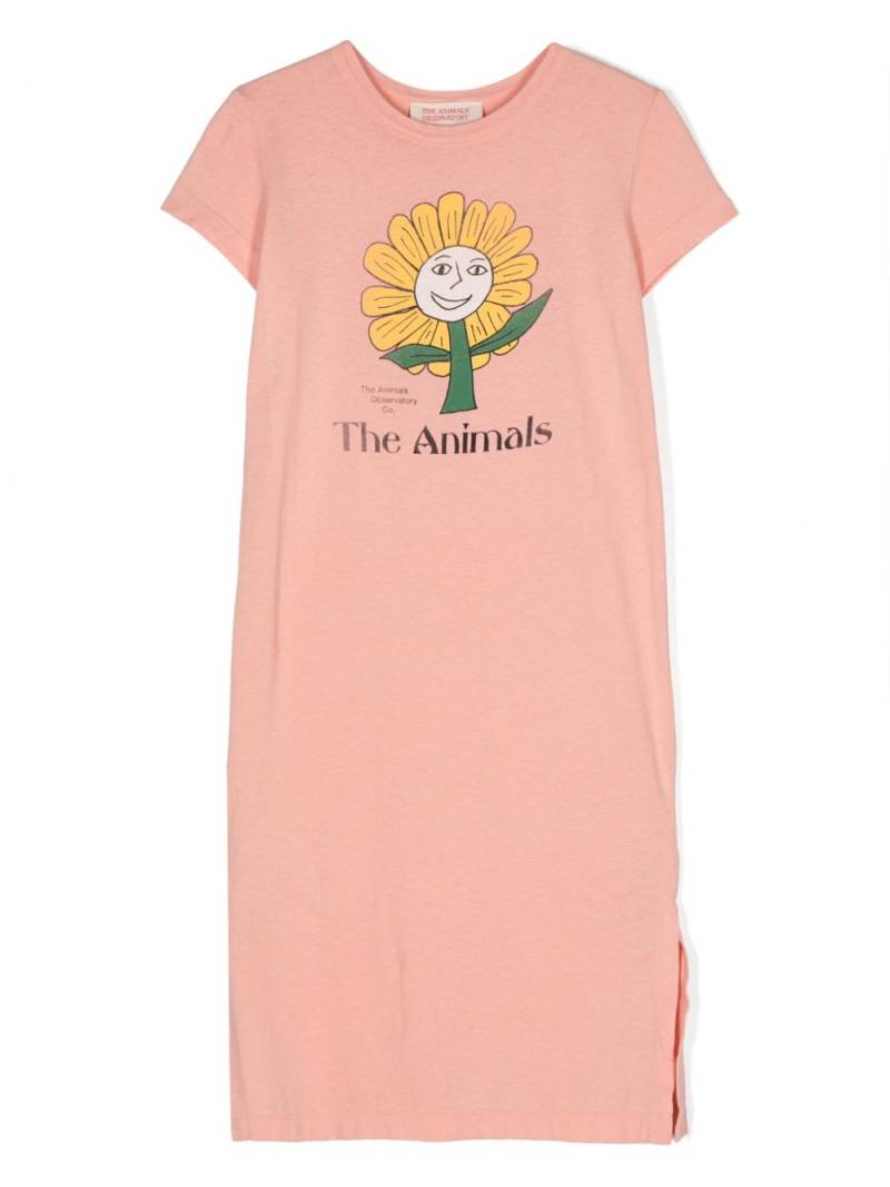 The Animals Observatory Gorilla cotton dress - Pink von The Animals Observatory