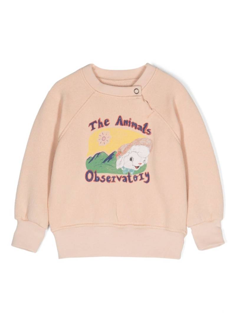 The Animals Observatory Jackal graphic-print sweatshirt - Pink von The Animals Observatory