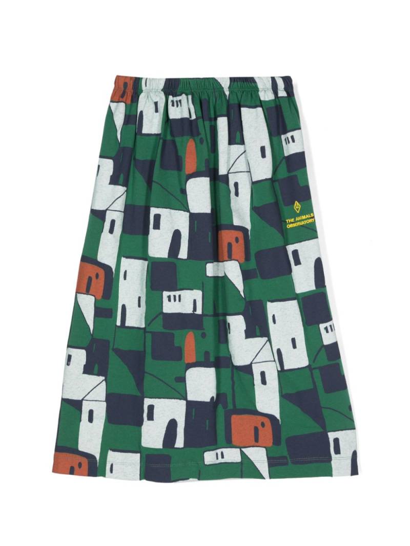 The Animals Observatory Ladybug long skirt - Green von The Animals Observatory