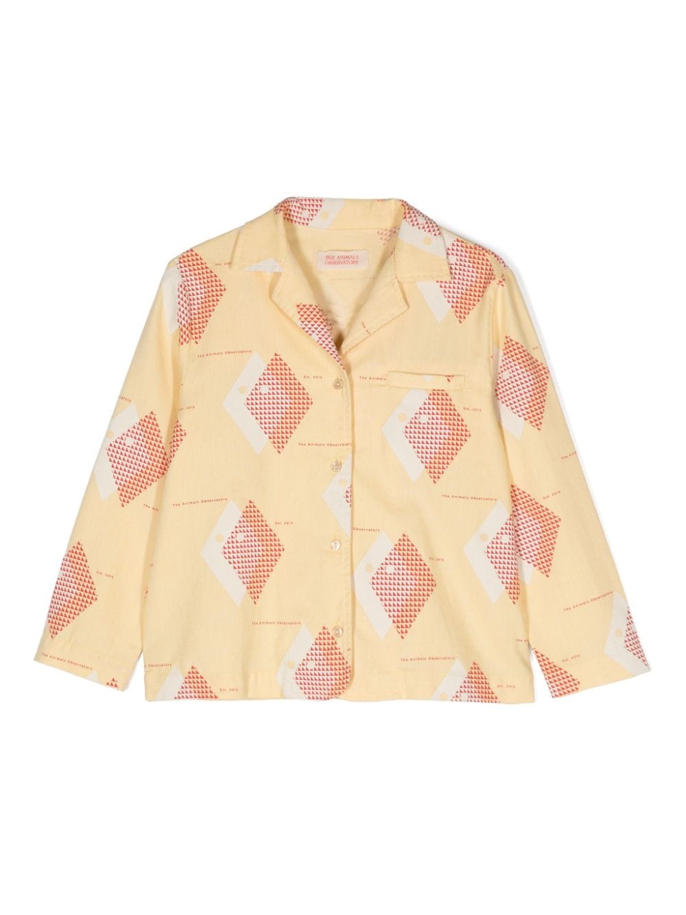 The Animals Observatory Long Kangaroo twill shirt - Yellow von The Animals Observatory