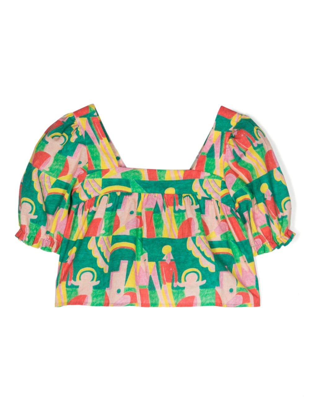 The Animals Observatory Mandrill illustration-print blouse - Green von The Animals Observatory