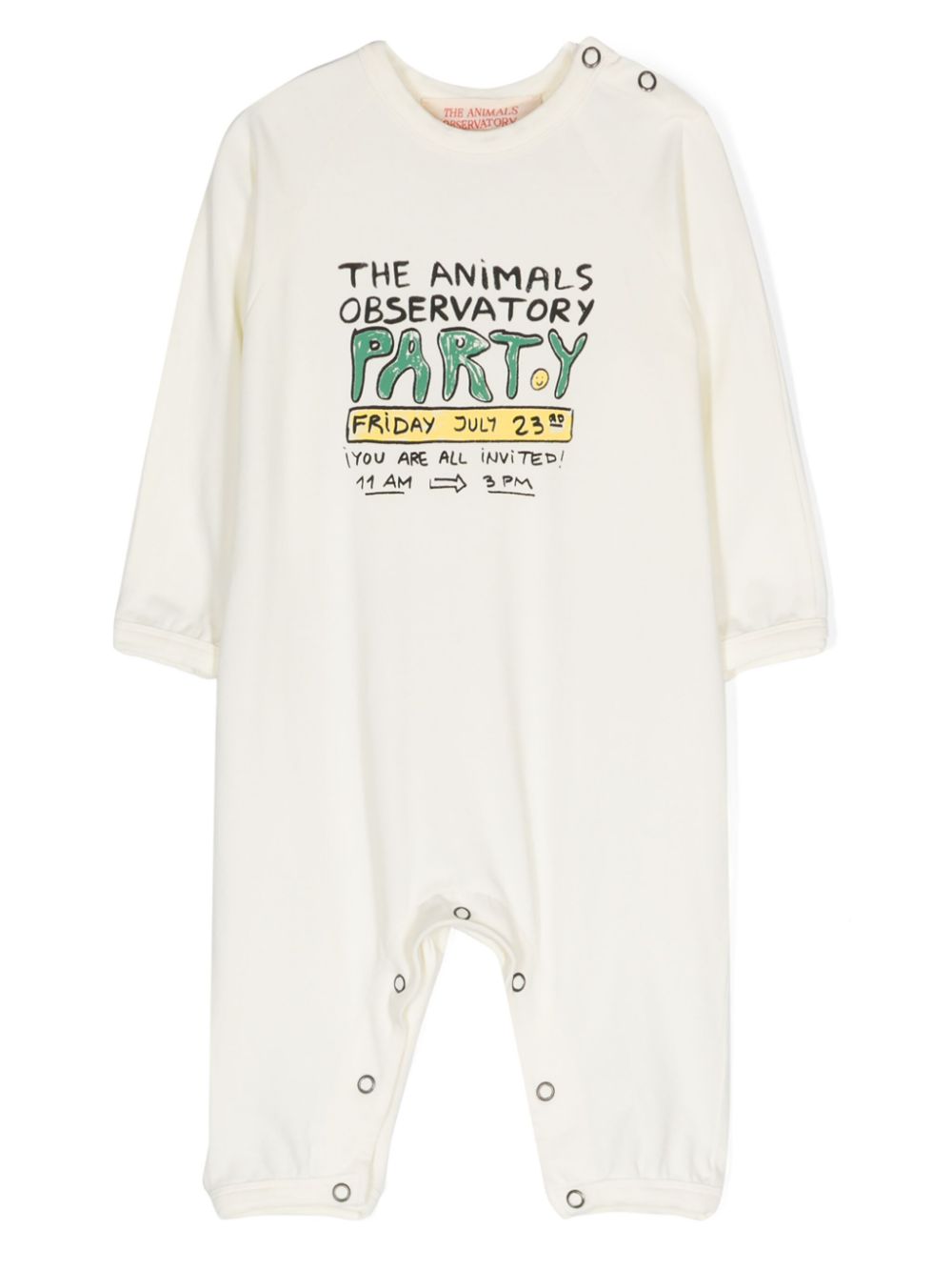 The Animals Observatory Owl text-print pajamas - White von The Animals Observatory