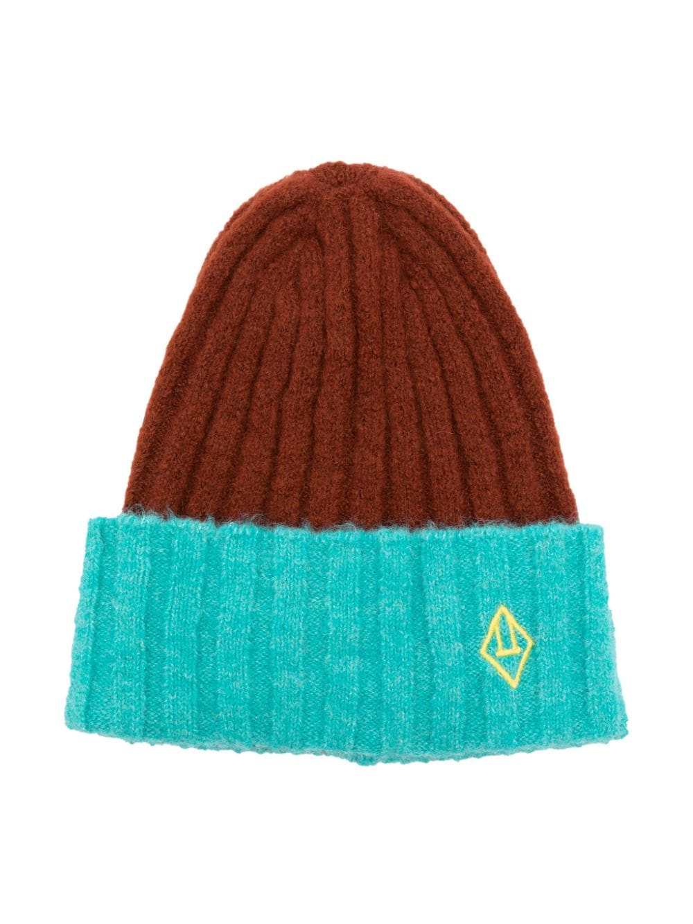 The Animals Observatory Pony logo-embroidered two-tone beanie - Brown von The Animals Observatory