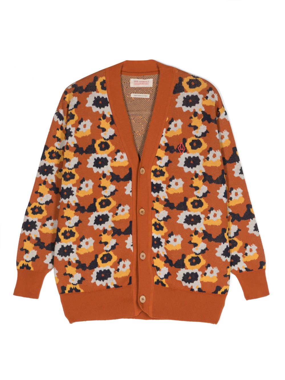 The Animals Observatory Racoon knitted cardigan - Orange von The Animals Observatory