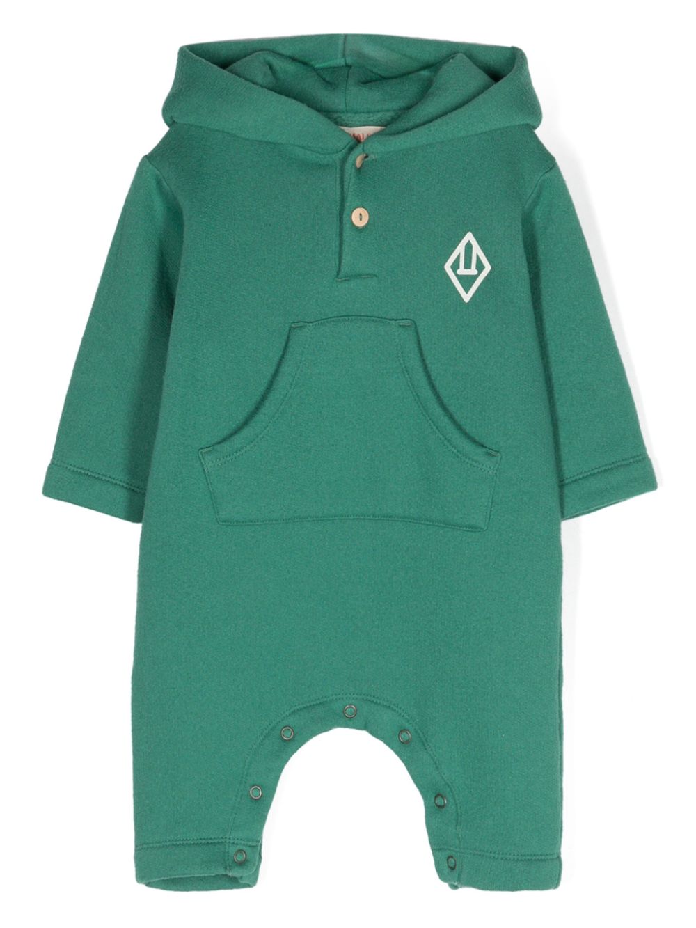 The Animals Observatory Rat logo-print hooded jumpsuit - Green von The Animals Observatory