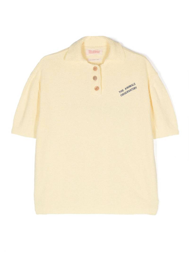 The Animals Observatory Raven bouclé polo jumper - Yellow von The Animals Observatory