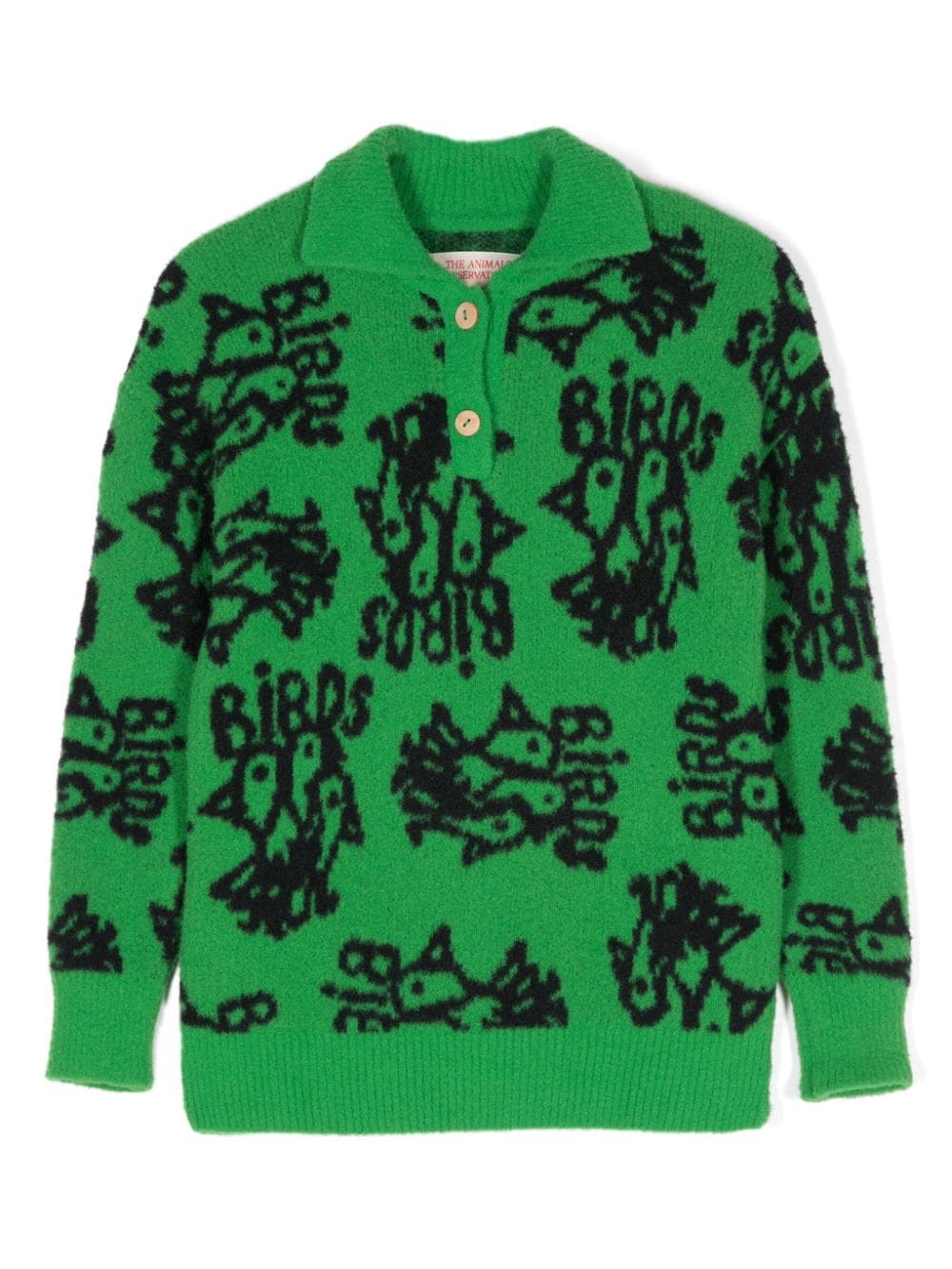 The Animals Observatory Raven brushed polo jumper - Green von The Animals Observatory